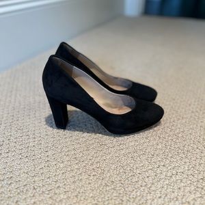 Clarks suede black platform heel size 8